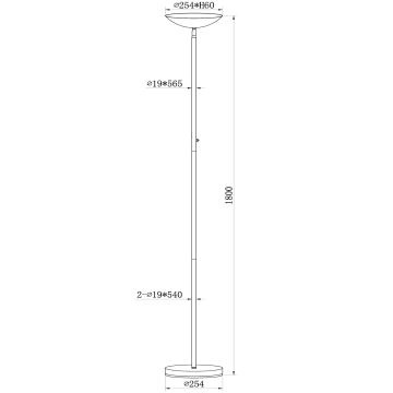 Lucide 19791/20/31 - LED Dimmelhető állólámpa ZENITH LED/20W/230V fehér