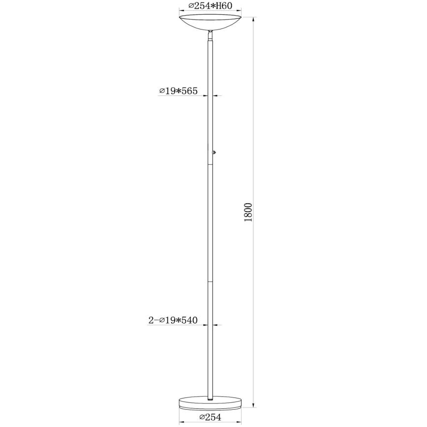 Lucide 19791/20/31 - LED Dimmelhető állólámpa ZENITH LED/20W/230V fehér