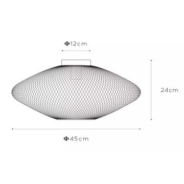 Lucide 21123/45/30 - Mennyezeti lámpa MESH 1xE27/40W/230V fekete