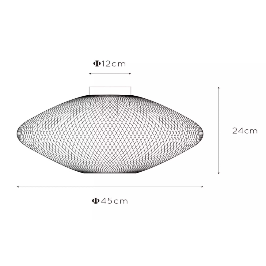 Lucide 21123/45/30 - Mennyezeti lámpa MESH 1xE27/40W/230V fekete