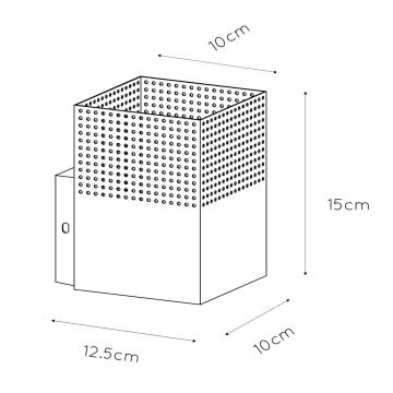 Lucide 21223/01/02 - Fali lámpa RENATE 1xE27/40W/230V arany/fekete