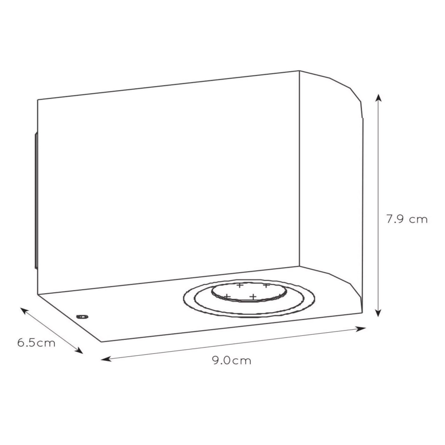 Lucide 22861/05/30 - LED Kültéri fali lámpa ZORA 1xGU10/5W/230V IP44