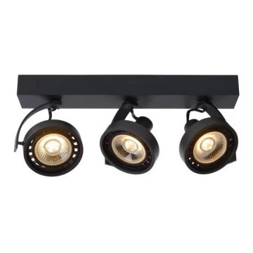 Lucide 22968/36/30 -LED Dimmelhető spotlámpa DORIAN 3xGU10/12W/230V fekete