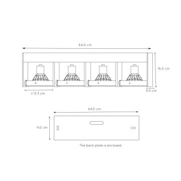 Lucide 22969/48/30 - LED Dimmelhető spotlámpa GRIFFON 4xGU10/12W/230V