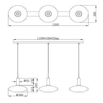 Lucide 25413/03/02 - Csillár zsinóron SINGALA 3xE27/60W/230V