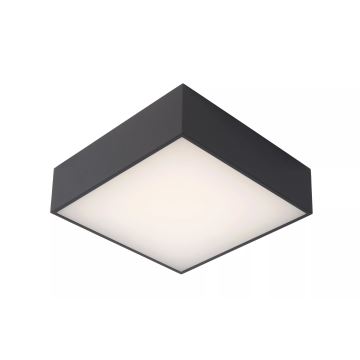 Lucide 27816/10/29 - LED Fürdőszobai mennyezeti lámpa ROXANE LED/12W/230V 24x24 cm IP54 fekete