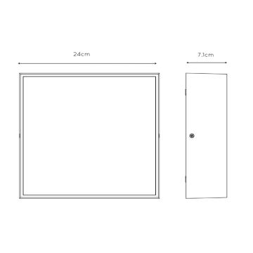 Lucide 27816/10/29 - LED Fürdőszobai mennyezeti lámpa ROXANE LED/12W/230V 24x24 cm IP54 fekete