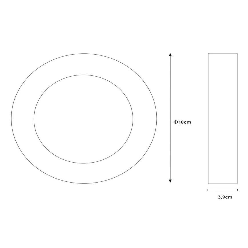 Lucide 28116/18/30 - LED Dimmelhető fürdőszobai lámpa BRICE LED/12W/230V átm. 18 cm IP44 fekete