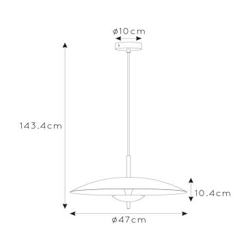 Lucide 30461/09/30 - LED Dimmelhető csillár zsinóron VULCAN LED/9W/230V fekete