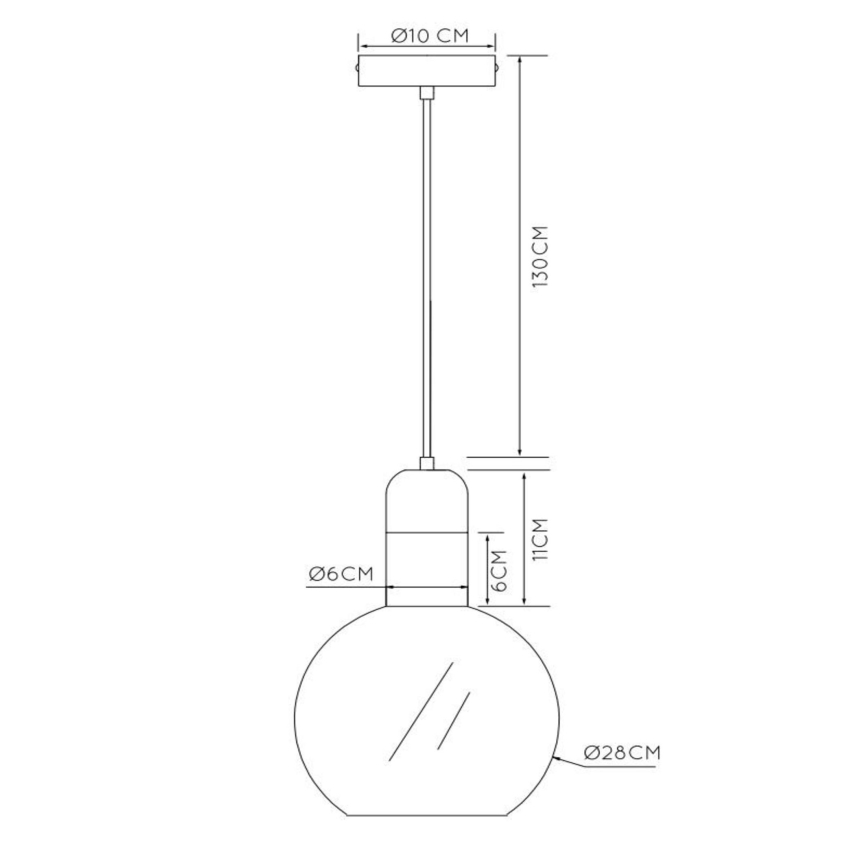 Lucide 34438/28/61 - Csillár zsinóron JULIUS 1xE27/40W/230V átm. 28 cm