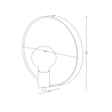 Lucide 36213/31/30 - Fali lámpa tükörrel REFLEX 1xE27/25W/230V fekete