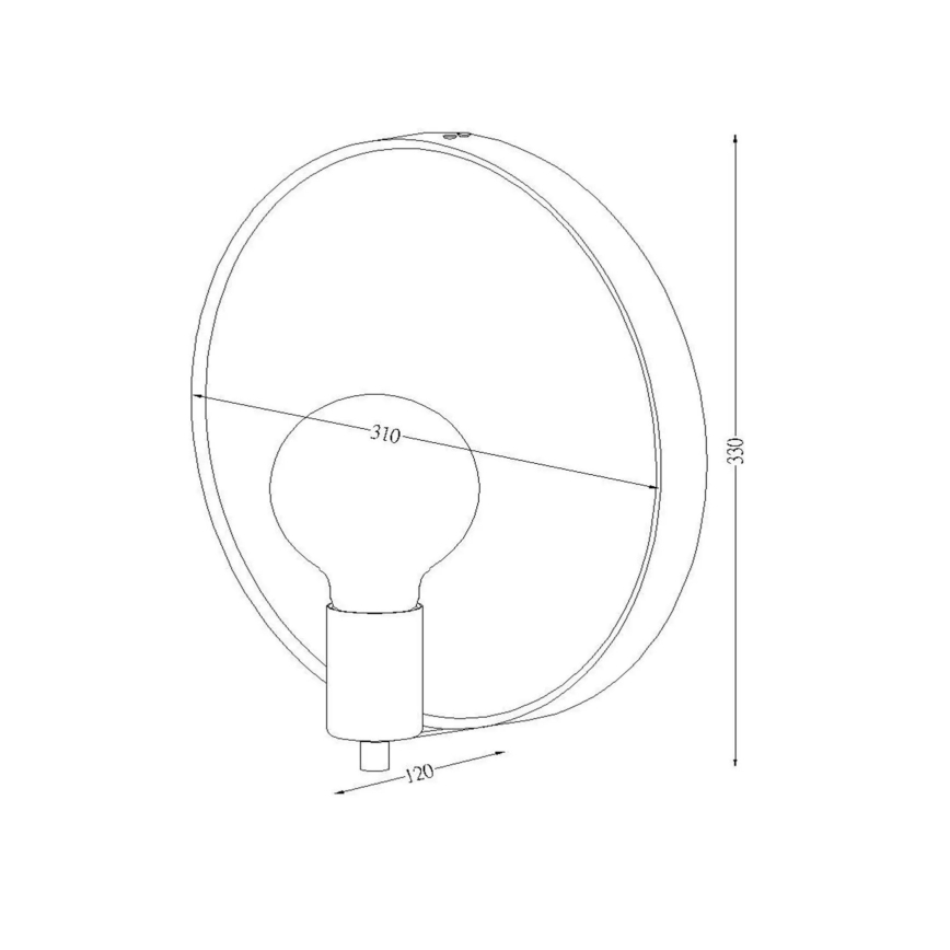 Lucide 36213/31/30 - Fali lámpa tükörrel REFLEX 1xE27/25W/230V fekete