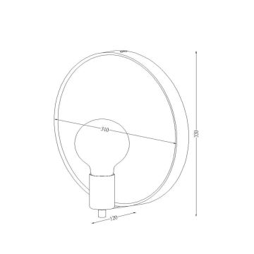 Lucide 36213/31/72 - Fali lámpa tükörrel REFLEX 1xE27/25W/230V bézs