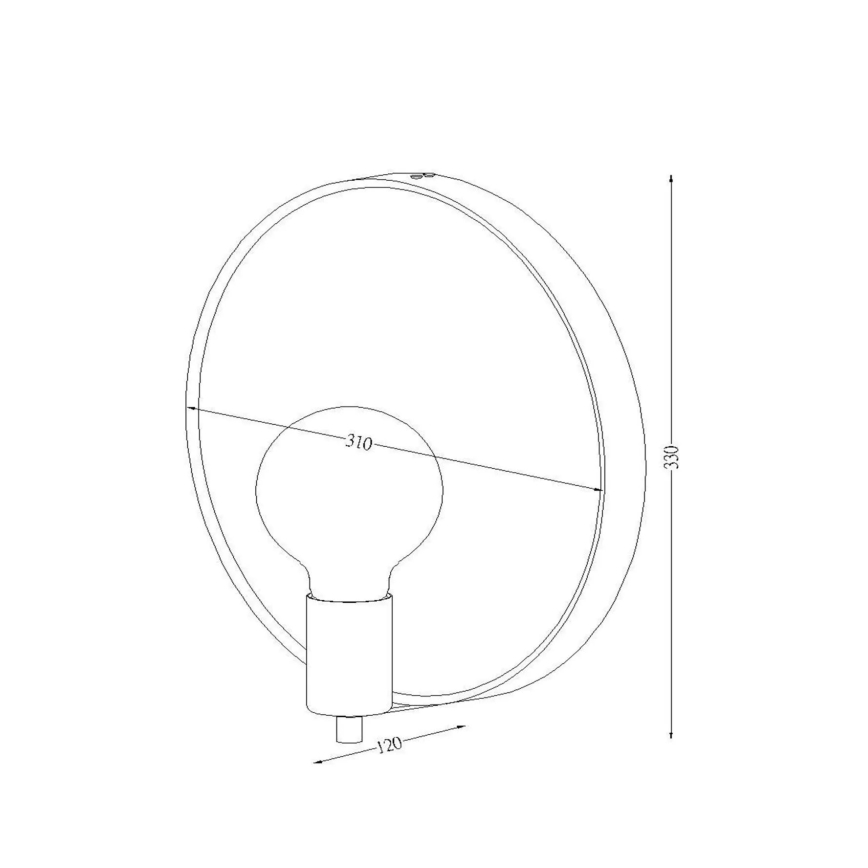 Lucide 36213/31/72 - Fali lámpa tükörrel REFLEX 1xE27/25W/230V bézs