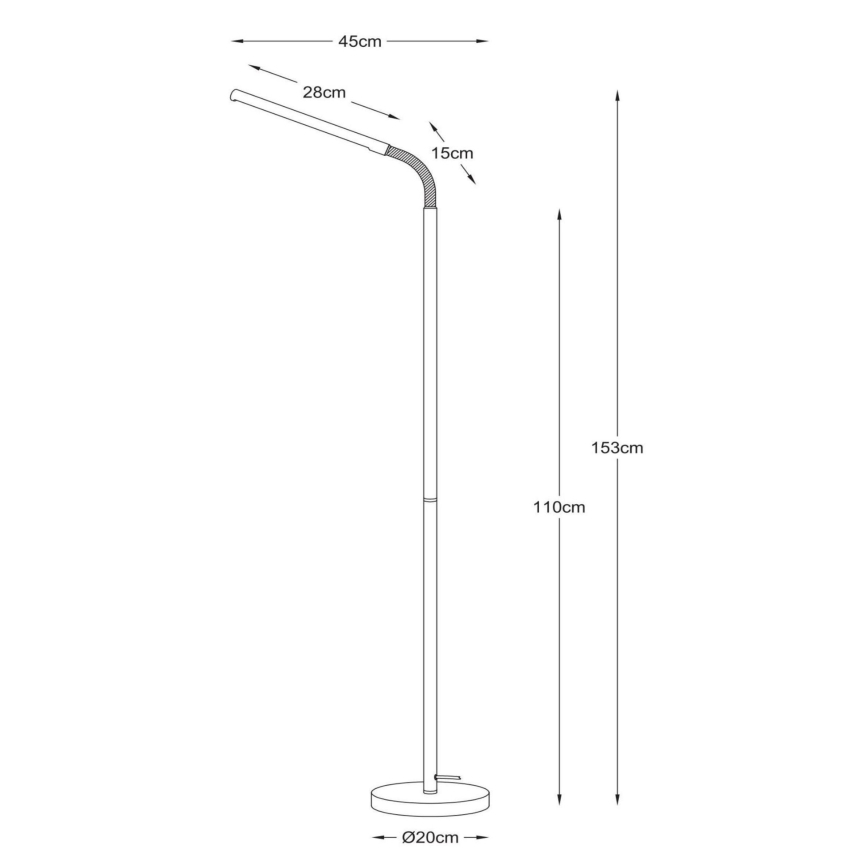 Lucide 36712/05/30 - LED Állólámpa GILLY LED/6W/230V fekete