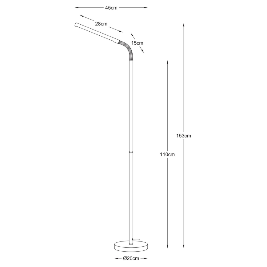 Lucide 36712/05/31 - LED Állólámpa GILLY LED/5W/230V fehér