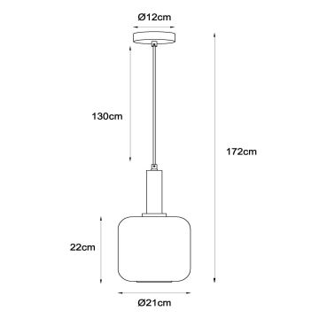 Lucide 45405/01/30 - Csillár zsinóron ELOISE 1xE27/40W/230V fekete