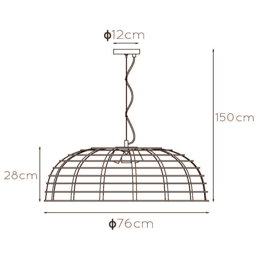 Lucide 45449/76/37 - Csillár zsinóron ELODIE 3xE27/40W/230V türkiz