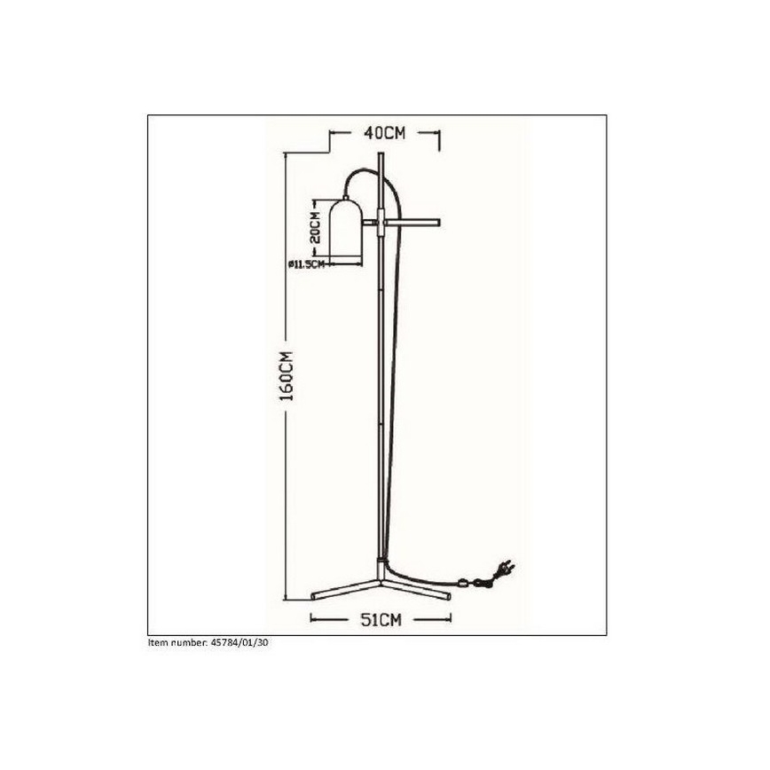 Lucide 45784/01/30 - Állólámpa EDEK 1xE27/40W/230V