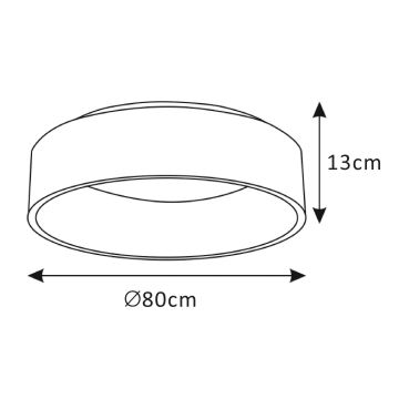 Lucide 46100/80/31 - LED Dimmelhető mennyezeti lámpa TALOWE LED/80W/230V Ø 80 cm