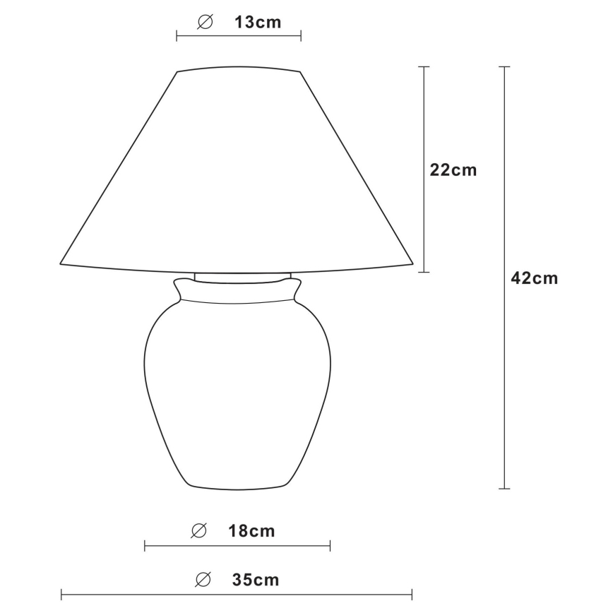 Lucide 47507/81/38 - Asztali lámpa RAMZI 1xE27/60W/230V bézs