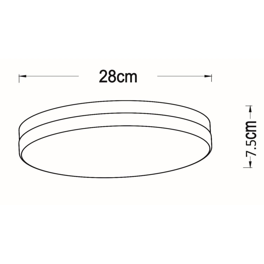 Lucide 79111/30/30 - LED Fürdőszobai mennyezeti lámpa érzékelővel BISKIT LED/18W/230V átm. 28cm IP44 fekete