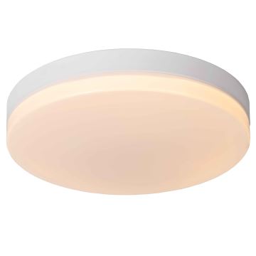 Lucide 79111/36/31 - LED Fürdőszobai mennyezeti lámpa érzékelővel BISKIT LED/24W/230V átm. 34,5 cm IP44 fehér