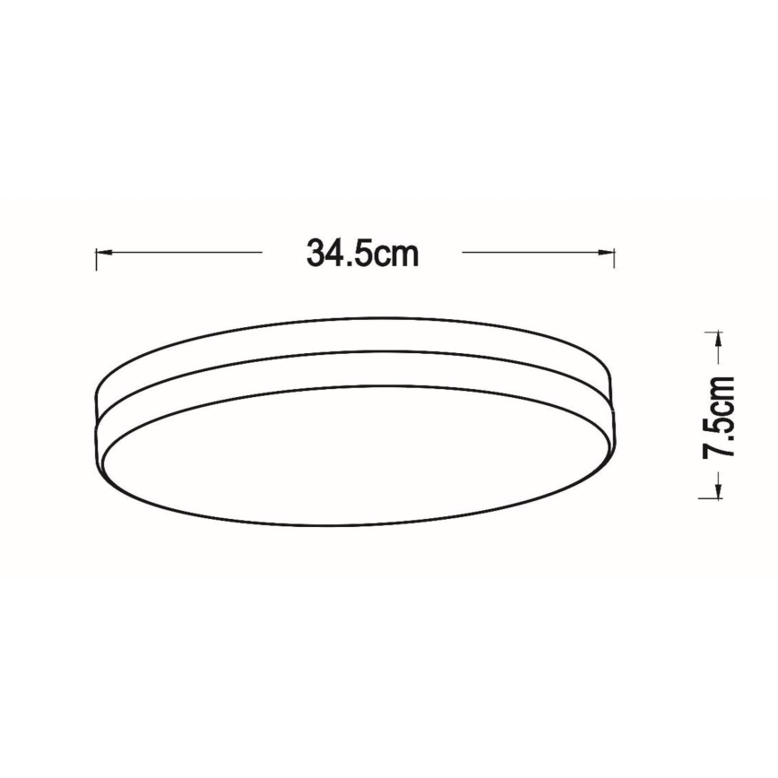 Lucide 79111/36/31 - LED Fürdőszobai mennyezeti lámpa érzékelővel BISKIT LED/24W/230V átm. 34,5 cm IP44 fehér