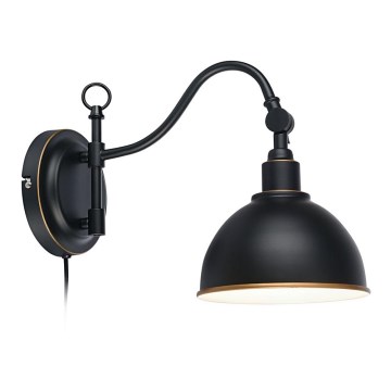 Markslöjd 104636 - Fali lámpa EKELUND 1xE27/40W/230V fekete