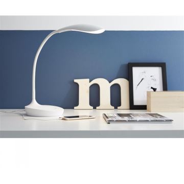 Markslöjd 106093 - LED Szabályozható asztali lámpa USB-vel  SWAN LED/4,6W/230V