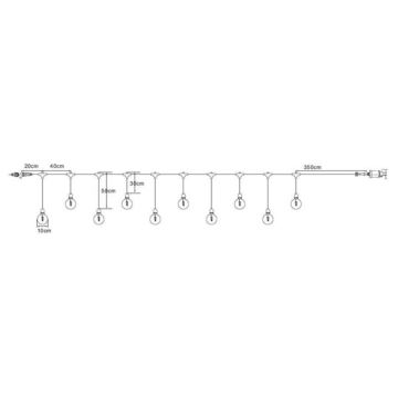 Markslöjd 108021 - LED Kültéri lánc GARDEN24 START 7,5m 10xLED/2,9W/230V IP44