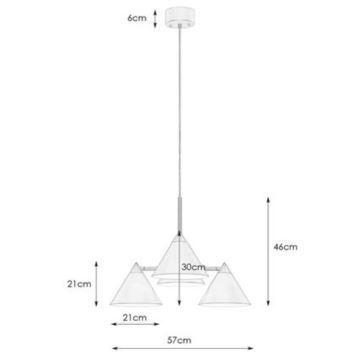 Markslöjd 108077 - Csillár zsinóron KLINT 4xE14/40W/230V fehér