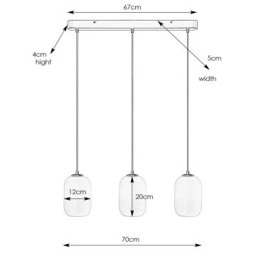 Markslöjd 108563 - Csillár zsinóron CAVA 3xE14/40W/230V