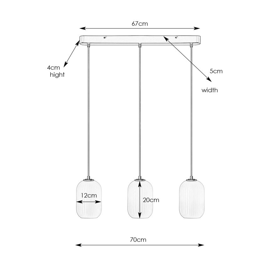 Markslöjd 108563 - Csillár zsinóron CAVA 3xE14/40W/230V