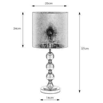 Markslöjd 108574 - Asztali lámpa OCTO 1xE27/40W/230V fekete/arany