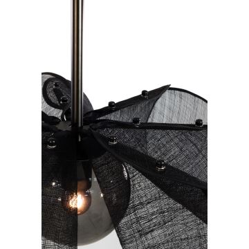 Markslöjd 108660 - Csillár zsinóron STYRKA 1xE27/40W/230V átm. 63 cm fekete