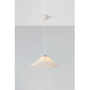 Markslöjd 108711 - Csillár zsinóron PLISADO 1xE27/40W/230V átm. 50 cm fehér