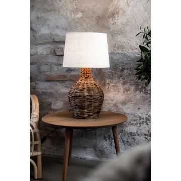 Markslöjd 108771 - Asztali lámpa PAGLIA 1xE27/40W/230V fehér/rattan