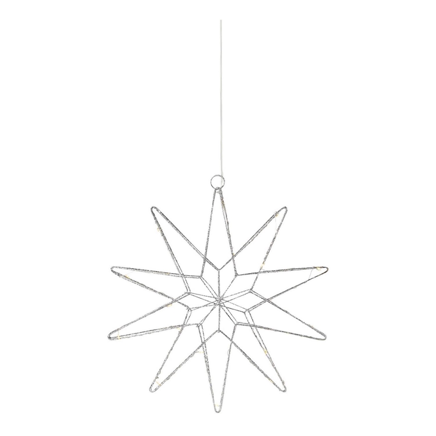 Markslöjd 705750 - LED Karácsonyi dekoráció GLEAM LED/0,6W/3xAA ezüst