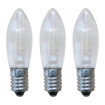 Markslöjd 8263 - KÉSZLET 3x Karácsonyi izzó TOPPLAMPA E10/3W/34V