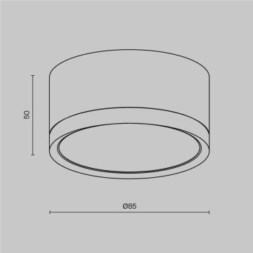 Maytoni C086CL-GX53-SRD-W - Spotlámpa HOOP 1xGX53/15W/230V 8,5 cm fehér