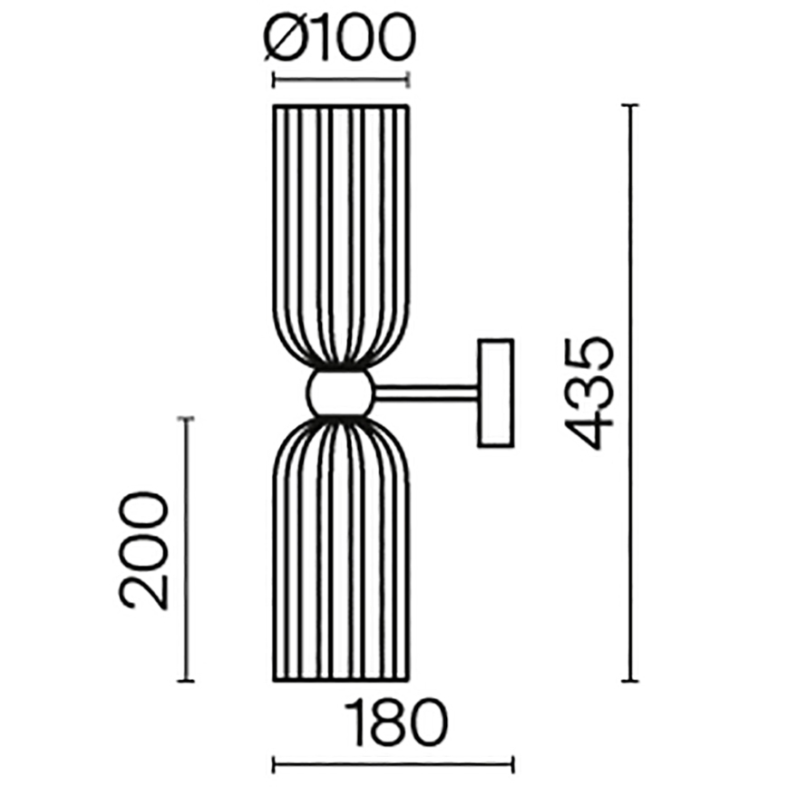 Maytoni MOD302WL-02W - Fali lámpa ANTIC 2xE14/40W/230V arany/fehér