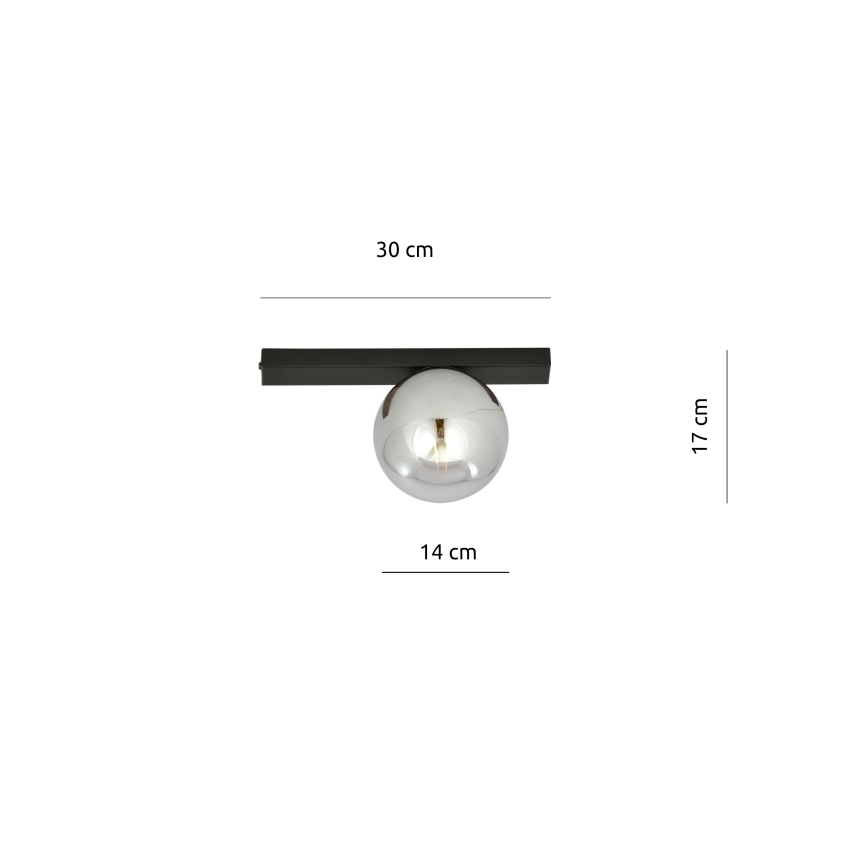 Mennyezeti lámpa FIT 1xE14/10W/230V fekete/szürke