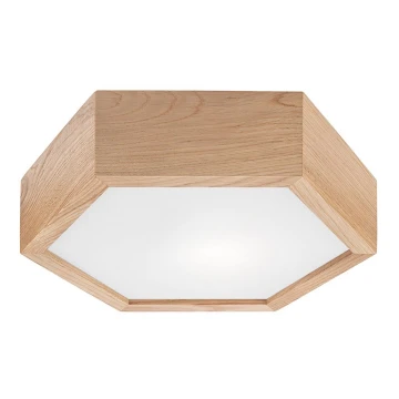 Mennyezeti lámpa OAK HEX 1xE27/60W/230V á. 32 cm tölgy