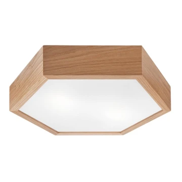 Mennyezeti lámpa OAK HEX 2xE27/60W/230V á. 43 cm tölgy