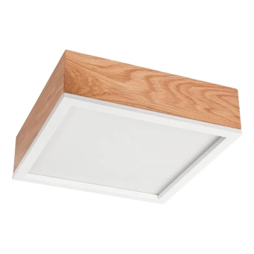 Mennyezeti lámpa OAK SQUARE 2xE27/15W/230V 31x31 cm tölgy/fehér