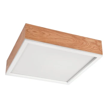 Mennyezeti lámpa OAK SQUARE 4xE27/15W/230V 39x39 cm tölgy/fehér