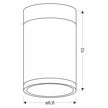 Mennyezeti lámpa TUBA GU10/15W/230V