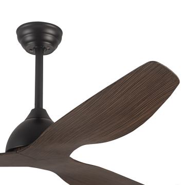 Mennyezeti ventilátor átm. 132 cm barna/fekete + távirányítás