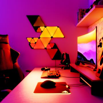 Nanoleaf - Hosszabbító KÉSZLET 10x LED RGBW Dimmelhető panel MINI TRIANGLES LED/0,54W/230V 1200-6500K Wi-Fi